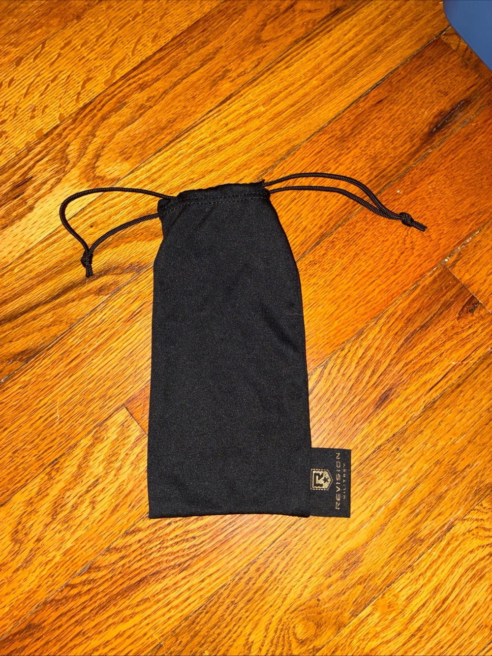 Revolution Black Sunglass Pouch with Gold Logo